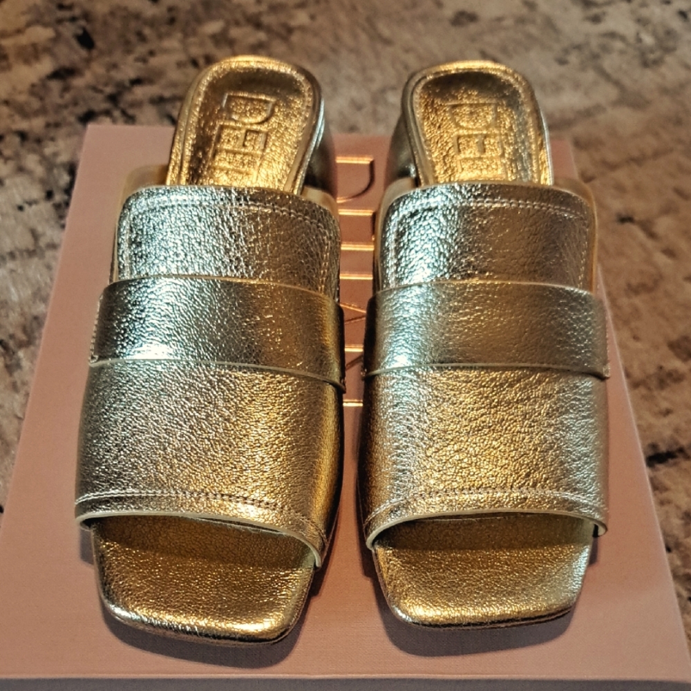 Elegant Gold Mules by Bebe